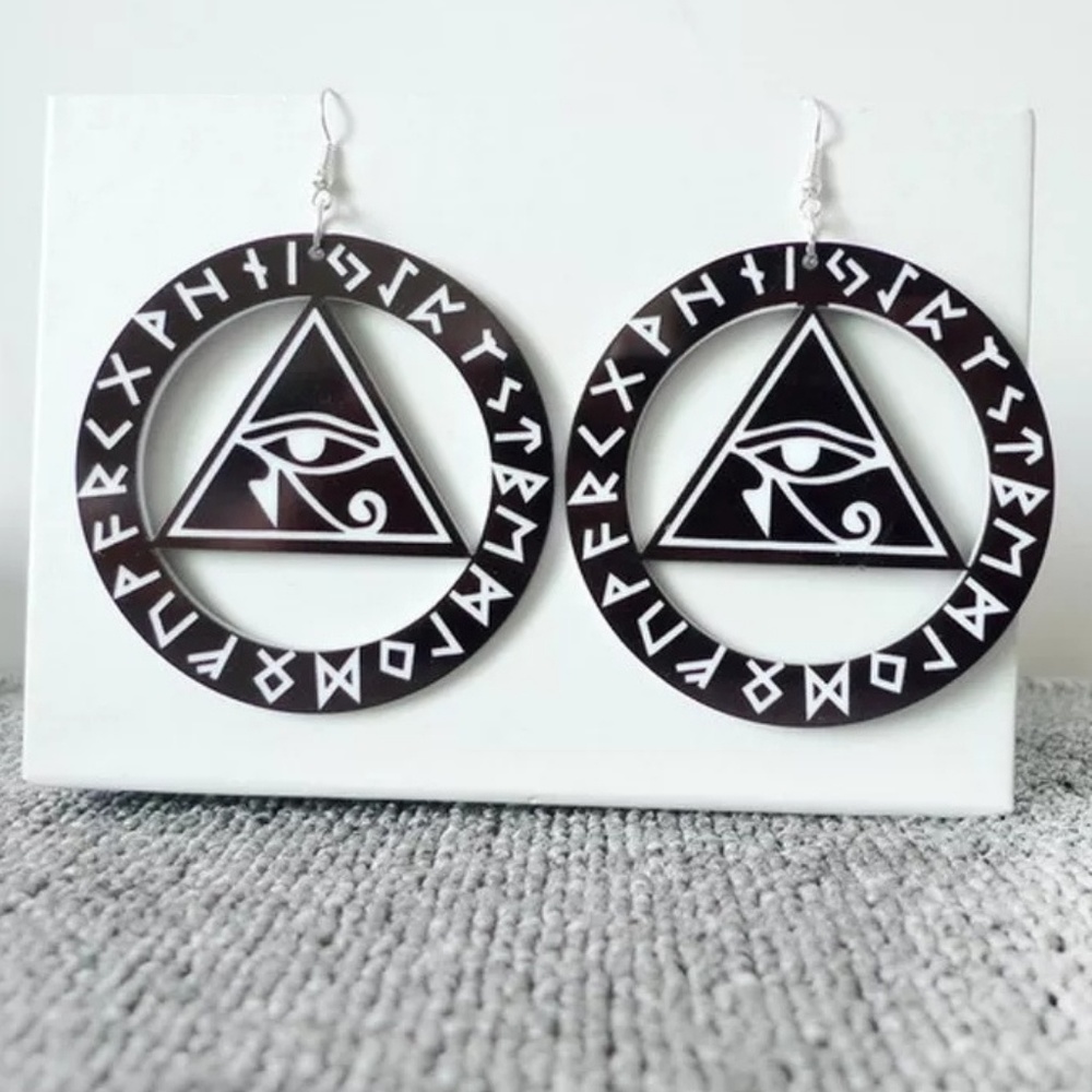 SOLD. Eye of Horus Earrings